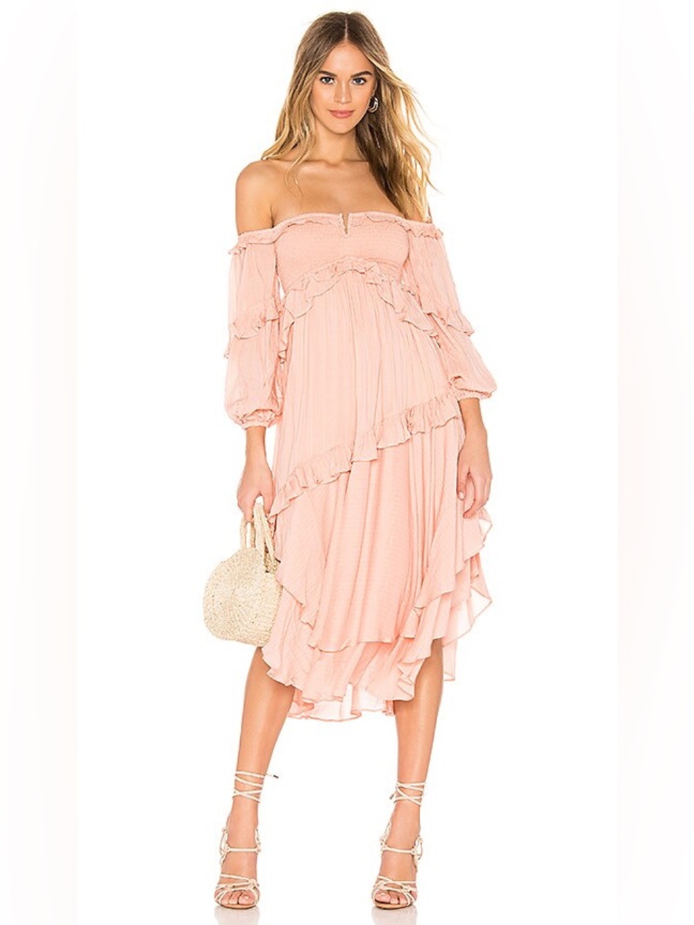 NWT Spell & the Gypsy Pink Clementine Mermaid Dress in Musk Sz S Summer Vacation
